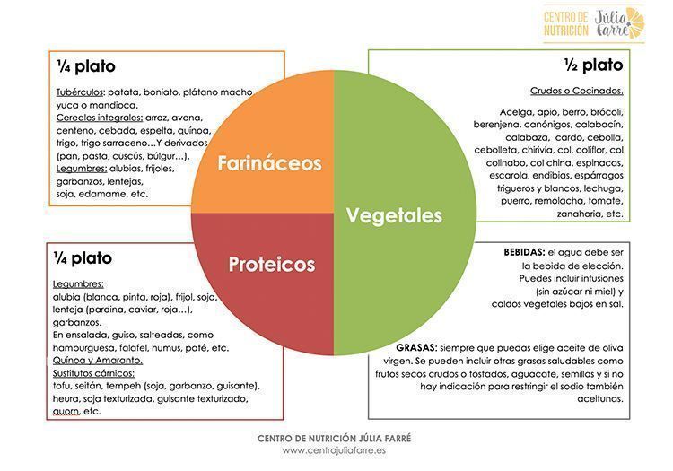 método del plato vegano